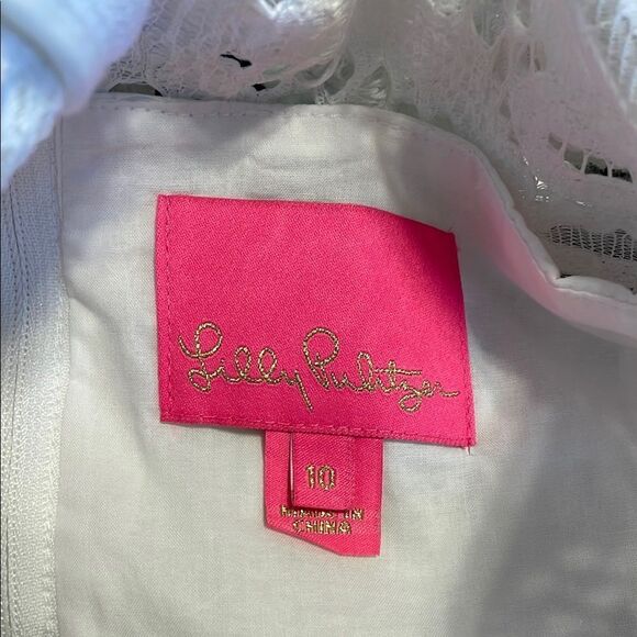 Lilly Pulitzer Sharice Stretch Stretch Shift Dress White - Picture 4 of 10